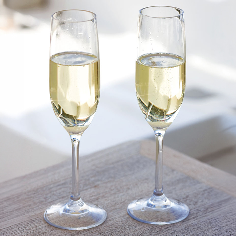 Non-Slip Champagne Glass (Plastic) Party Clear - Single - Image