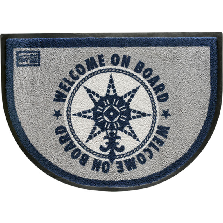 Non-Slip Rounded Welcome On Board Boat Mat 70 x 50 cm - Image