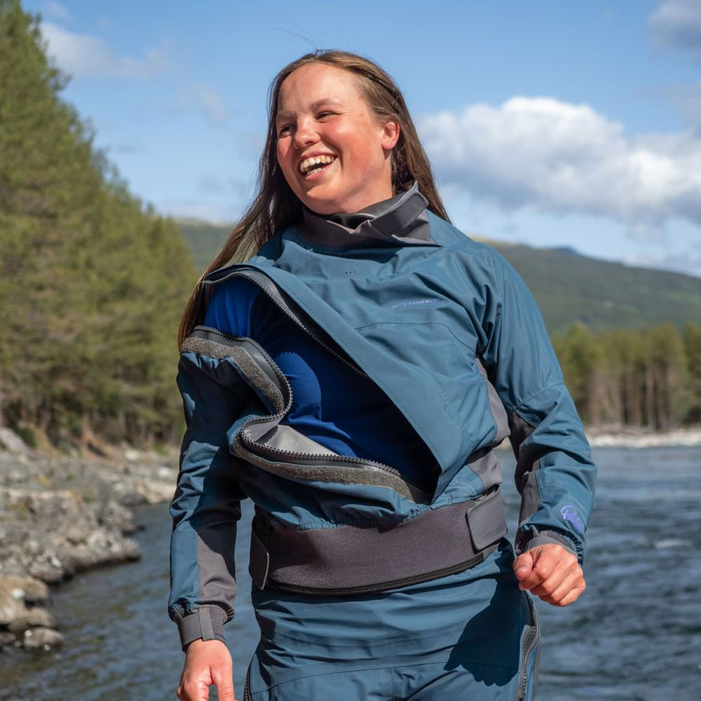 Palm Cascade Drysuit for Women - Pine + Jet Grey